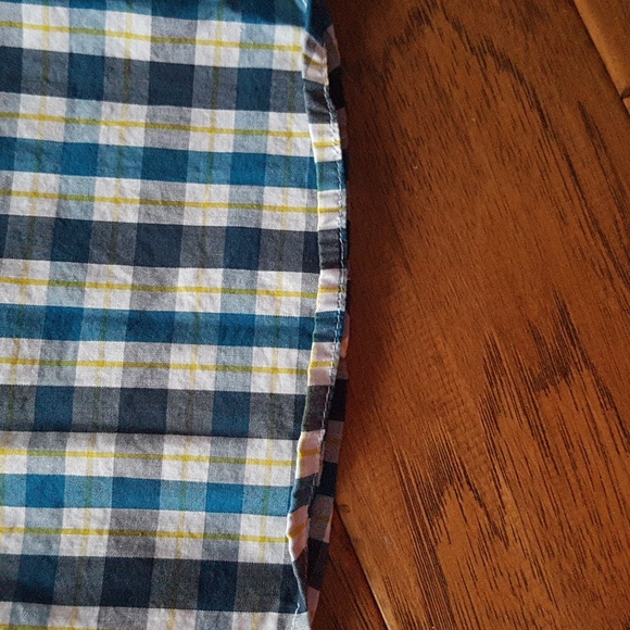Tommy Bahama Cotton Blue White Yellow Check Button Down Shirt Boys Sz 18 Months - Picture 14 of 16